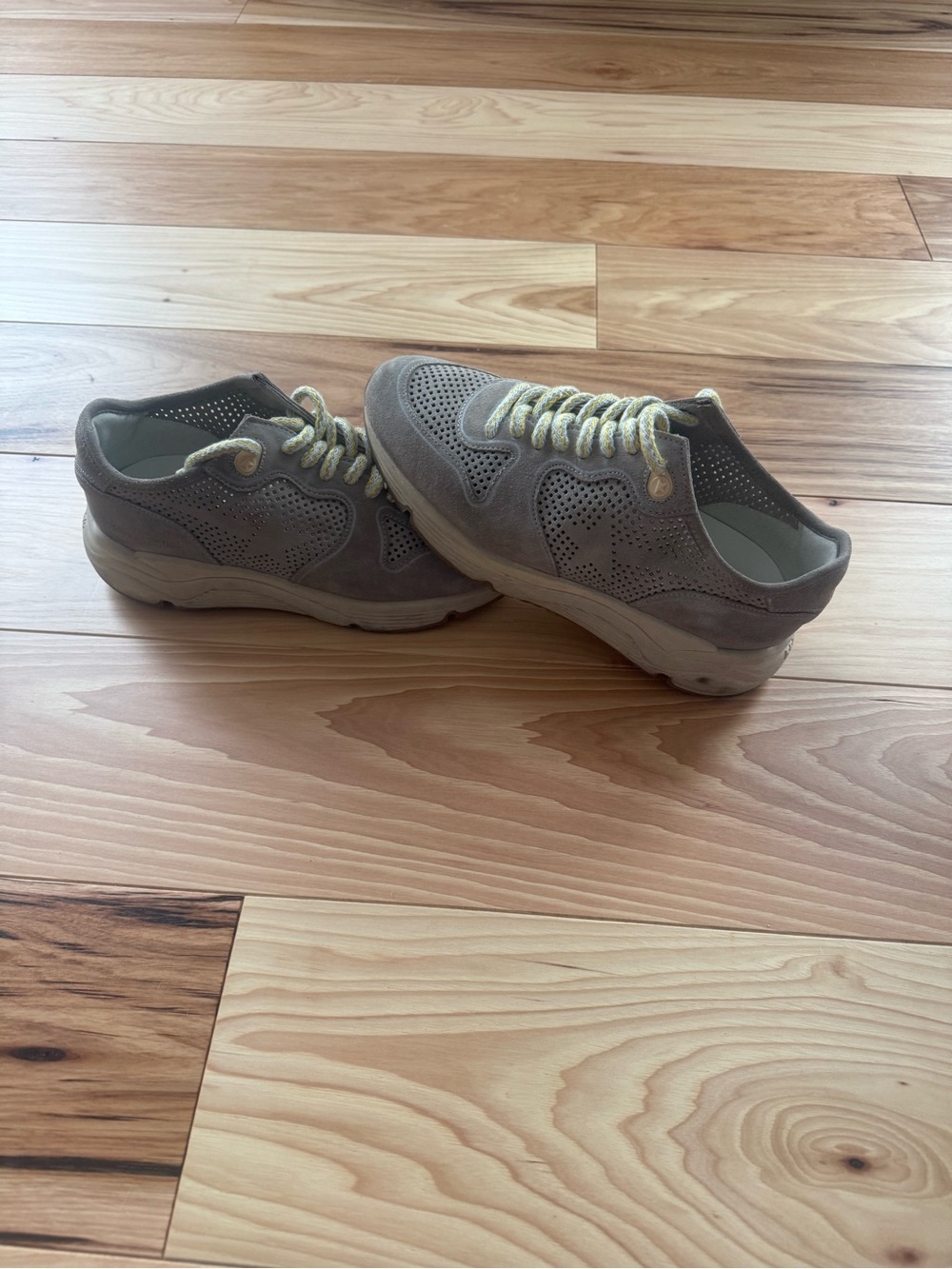 Golden Goose Women's Suede Perforated Sneakers in Grey